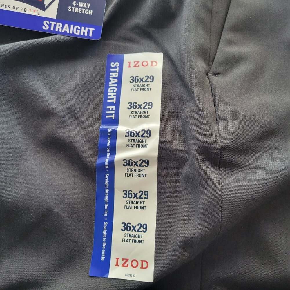 CLEARANCE - IZOD New Black Performance Men’s Stretch Pants (Size: 36 x 29) - Picture 3 of 8